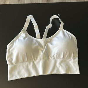 White Sports bra